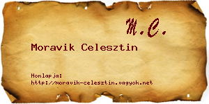 Moravik Celesztin névjegykártya